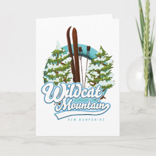 Wildcat Mountain New Hampshire Ski Poster Feiertagskarte