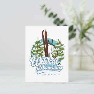 Wildcat Mountain New Hampshire Ski Poster Postkarte