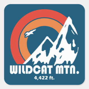 Wildcat Mountain New Hampshire Sun Eagle Quadratischer Aufkleber