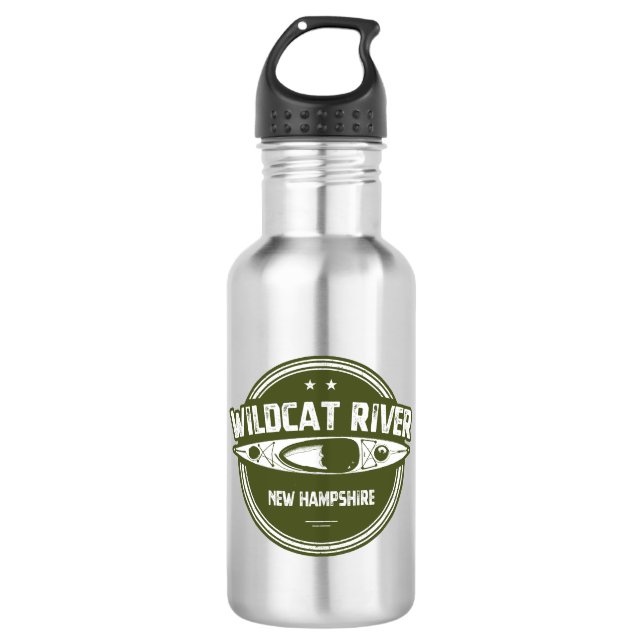 Wildcat River New Hampshire Kayak Edelstahlflasche (Vorderseite)