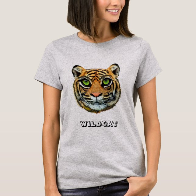 Wildcat und Kalligrafie-T - Shirt (Vorderseite)