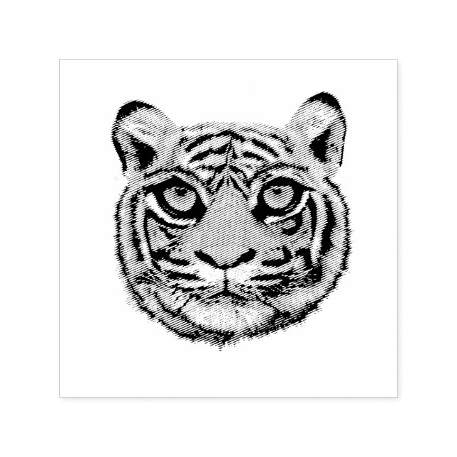 Wildcat Young Tiger Face Permastempel (Design)