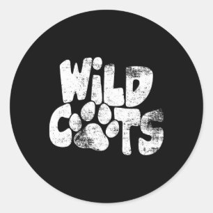 Wildcats Football-Schulsport Fan-Teamgeist Runder Aufkleber