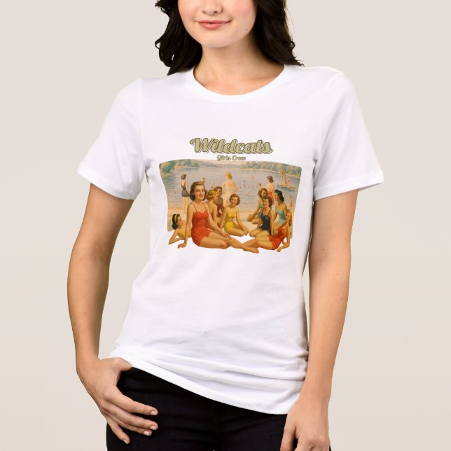 Wildcats Girls Crew Tri-Blend Shirt (Vorderseite)