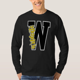 Wildcats Letter School Spirit Mascot Black Yellow T-Shirt