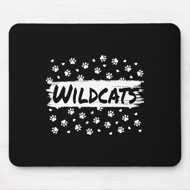 Wildcats Mascot School Spirit Back to School Foota Mousepad (Vorne)