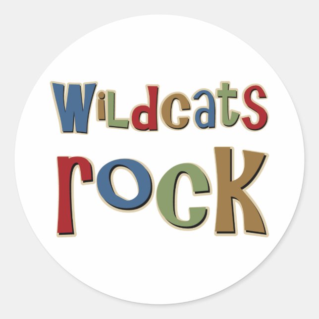 Wildcats Rock Runder Aufkleber (Vorderseite)