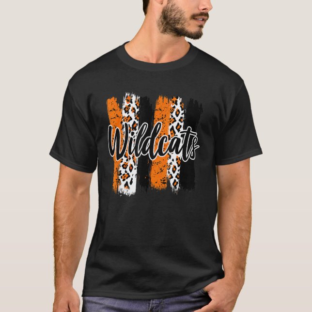 Wildcats School Sports Fan Team Spirit Mascot T-Shirt (Vorderseite)