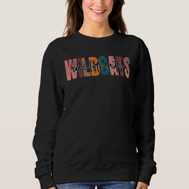 Wildcats School Sports Fan Team Spirit Sweatshirt (Vorderseite)