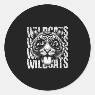 Wildcats-Schul-Sport-Fan-Teamgeist-Ck Zur Schule Runder Aufkleber