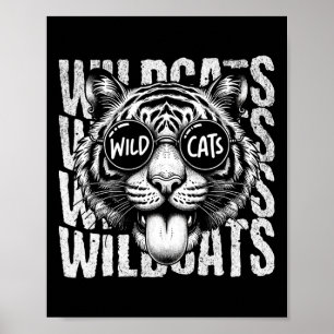Wildcats Schule Sport Fan Teamgeist Zurück zur Sch Poster