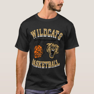 Wildcats Sketll Mama Wildcats Gold Schwarz Wildkat T-Shirt