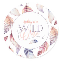 wilde 1. Geburtstag Geburtstagsfeier-Aufkleber