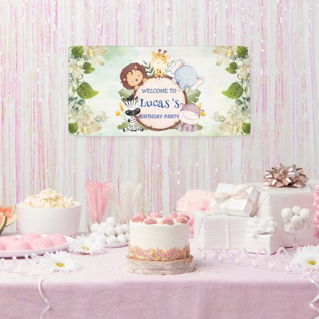 wilde 1. Geburtstagsjungelsafari Geburtstagsparty Banner (Party)