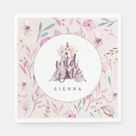 Wilde 1-Teepe Geburtstagsparty Serviette