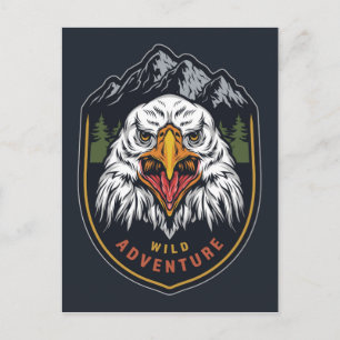 Wilde Adventure Eagle und Mountains Postkarte