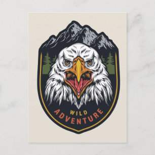 Wilde Adventure Eagle und Mountains Postkarte