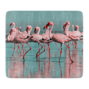 Wilde afrikanische Flamingos Schneidebrett
