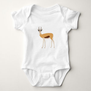Wilde Antilopen-Tierillustration Baby Strampler