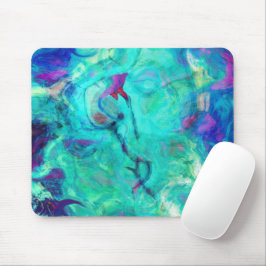 Wilde Aqua Wasser Abstrakte Kunst Mousepad