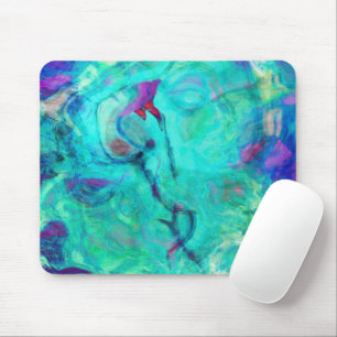 Wilde Aqua Wasser Abstrakte Kunst Mousepad