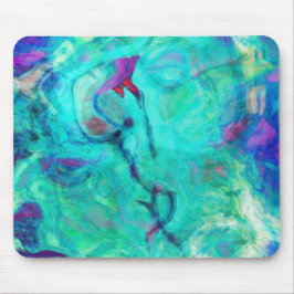 Wilde Aqua Wasser Abstrakte Kunst Mousepad