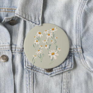 Wilde Ästhetik Chamomile Delikate Blume Button