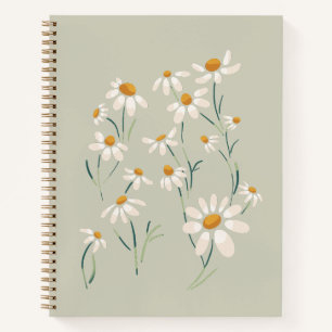 Wilde Ästhetik Chamomile Delikate Blume Notizbuch