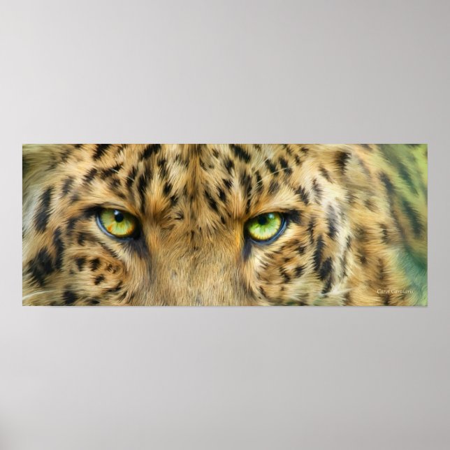 Wilde Augen - Leopard Fine Art Poster/Print Poster (Vorne)