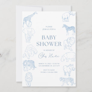 Wilde Babyparty-Einladung im Thema Einladung