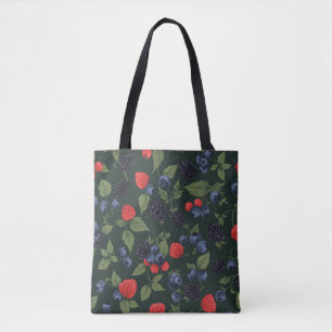Wilde Beeren Muster Schulter Tote Bag