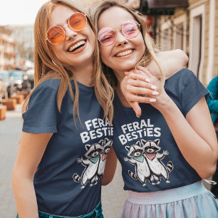 Wilde beste Freundinnen Waschbär Trashpanda passen Tri-Blend Shirt