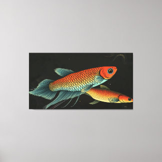 Wilde Betta-Paare Leinwanddruck