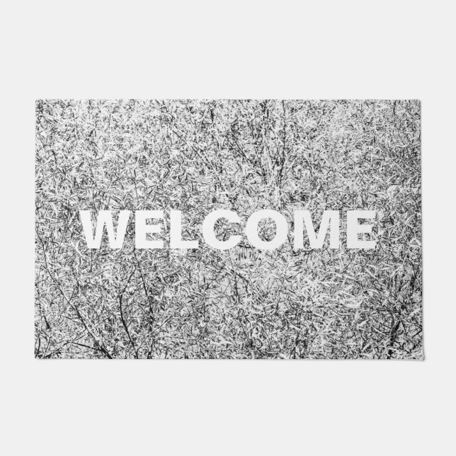 Wilde Blätter. Abstrakte Naturkunst Fußmatte (Vorderseite)