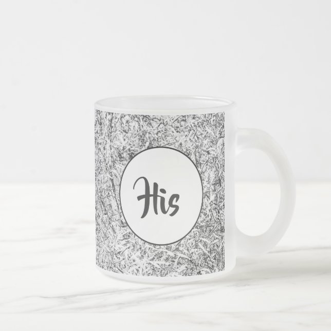 Wilde Blätter. Abstrakte Naturkunst Mattglastasse (Rechts)