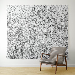 Wilde Blätter. Abstrakte Naturkunst Wandteppich