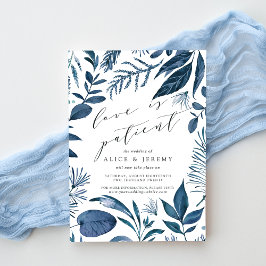 Wilde blaue Liebe ist geduldiges Hochzeitsaufschub Einladung