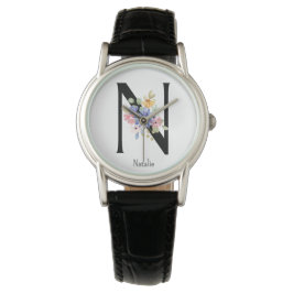 Wilde Blume Alphabet N Watch Armbanduhr