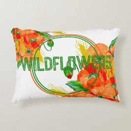 Wilde Blume Aquarell Dekokissen