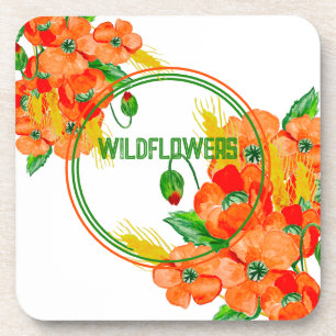 Wilde Blume Aquarell Getränkeuntersetzer