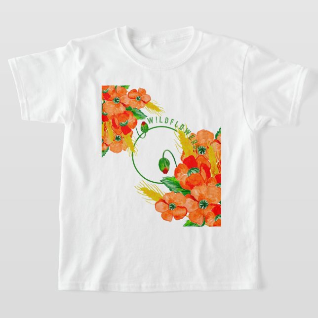 Wilde Blume Aquarell T-Shirt (Ablage )