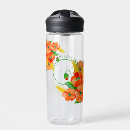 Wilde Blume Aquarell Trinkflasche