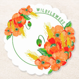 Wilde Blume Aquarell Untersetzer