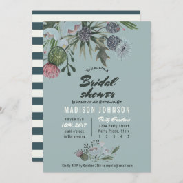 Wilde Blume | blau | Einladungen zur Brautdusche