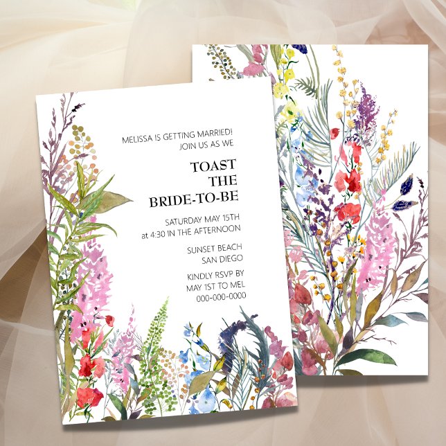 Wilde Blume Blooms Bridal Dusche Einladung (Von Creator hochgeladen)