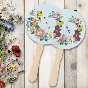 Wilde Blume Blumenblauer Pilz Hochzeit Fächer