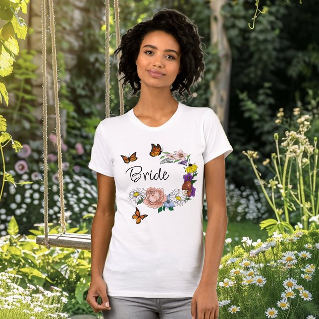 Wilde Blume Blumenblauer Pilz T-Shirt (Von Creator hochgeladen)