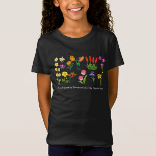 Wilde Blume Blumenfrauen und -mädchen T-Shirt
