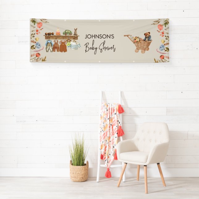 Wilde Blume Bohemisches Kinderzimmer Kinderdusche  Banner (Insitu)
