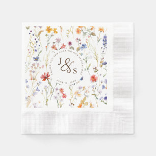 Wilde Blume Boho Stil Verlobung Serviette